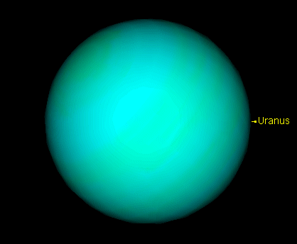 Planeten Uranus nesten 3 milliarder kilometer fra Solen er 4 ganger større enn Jorden. Foto: NASA
