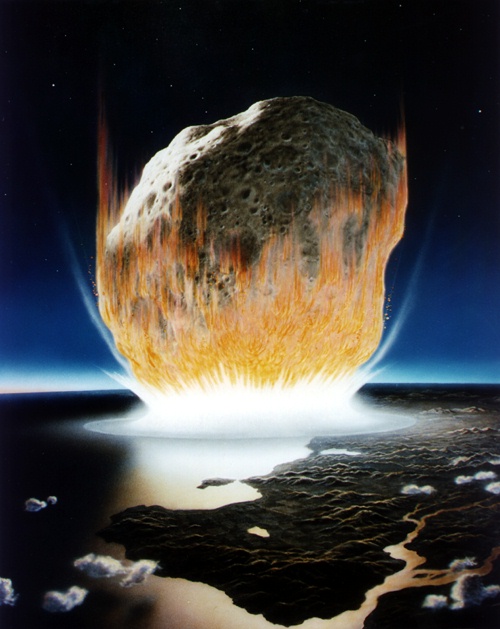 Skrekkscenariet: En stor asteroide i ferd med å treffe Jorden. Illustrasjon: NASA