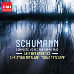 CD-cover Schumann: Samlede verk for klaver trio (EMI)