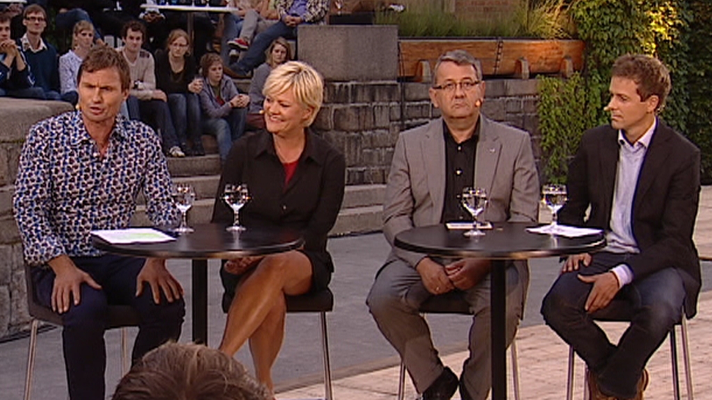 Kristin Halvorsen og Per Kristian foss diskuterer formuesskatten i NRK1