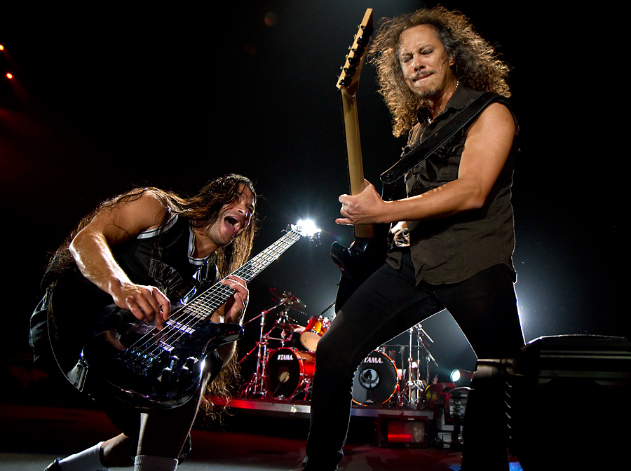 Robert Trujillo og Kirk Hammet fra Metallica. Foto: Per Ole Hagen