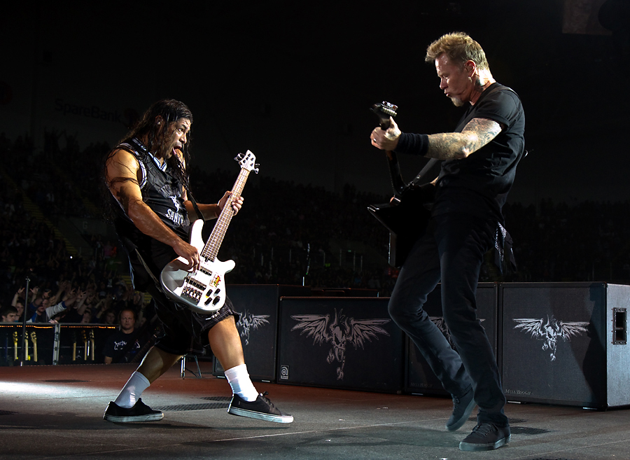 Robert Trujillo og James Hetfield. Foto: Per Ole Hagen