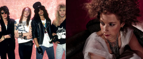 Udyret og skjønnheten? Guns N' Roses og Susanne Sundfør. (Foto Sundfør: Arne Bru Haug)