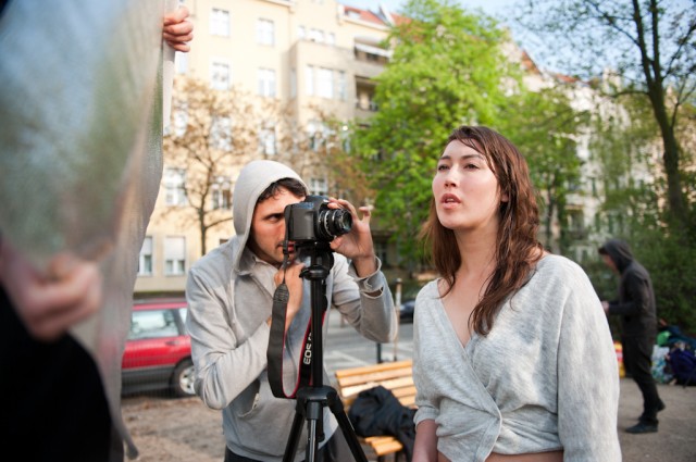 Fra Ungdomskulens store musikkvideoprosjekt i Berlin. Foto: Eirik Lande, Berlin
