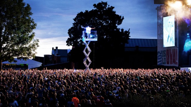 Kanye West på Øyafestivalen. (Foto: Tom Øverlie, NRK P3)