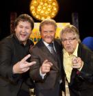 Bjarne Brøndbo, programleder Dan Børge Akerø og Tore Halvorsen. (Foto: Christian Aas /NRK)