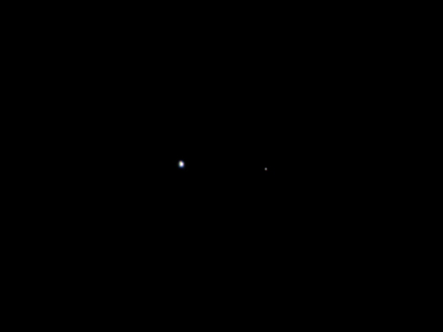 Jorden (til venstre) og Månen fotografert fra 9,66 millioner kilometers avstand. Foto: NASA/JPL-Caltech