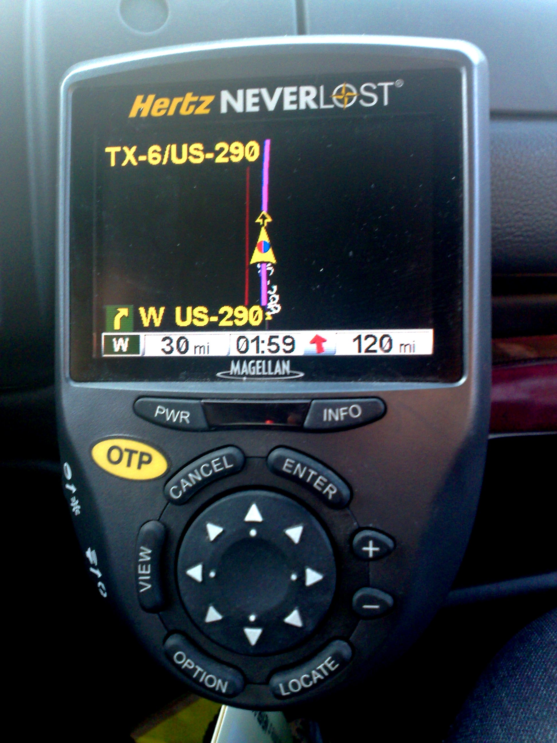 GPSen i leiebilen