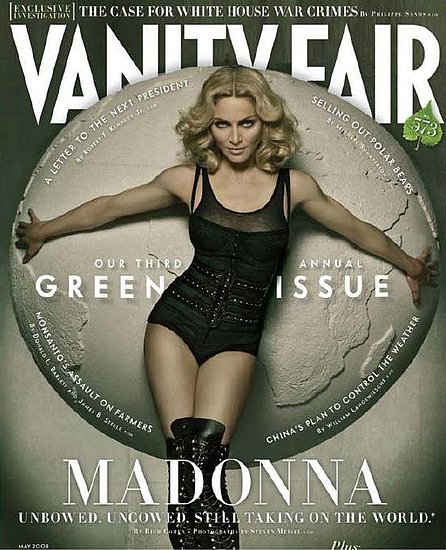 Madonna på coveret av Vanity Fairs "grønne nummer"