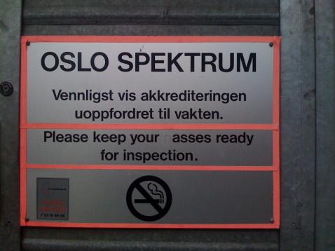 Nytt sikkerhetsregime på Oslo Spektrum? (foto: Torgeir Engen, NRK)