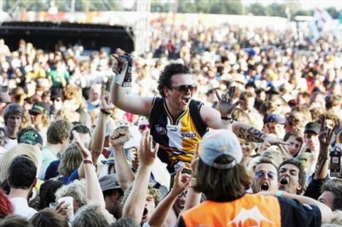 ROSKILDE FESTIVAL Kings of Leon-konsert. Foto: AP Photo/Polfoto,Jens Dige, Rockphoto