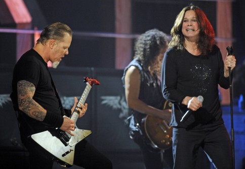 Metallica sammen med Ozzy Osbourne i 2009 (Foto: Henny Ray Abrams/Scanpix)