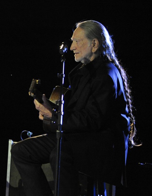 Willie nelson med flette, november 2009.
