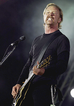 James Hetfield og Metallica var på Roskilde også i 2003. Foto: Carl Redhead, Scanpix.