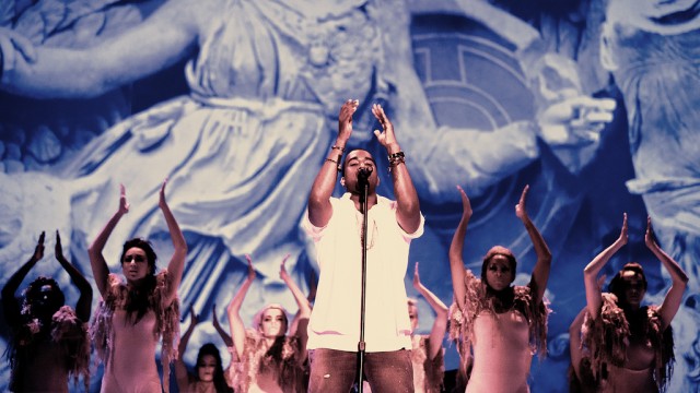 Kanye West på Øyafestivalen 2011. (Foto: Kim Erlandsen/NRK P3)