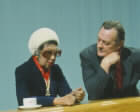 Erik Bye sammen med Josephine Baker. (Foto: Jan Nordby, NRK)